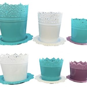 6 Boy Dantel Saksı